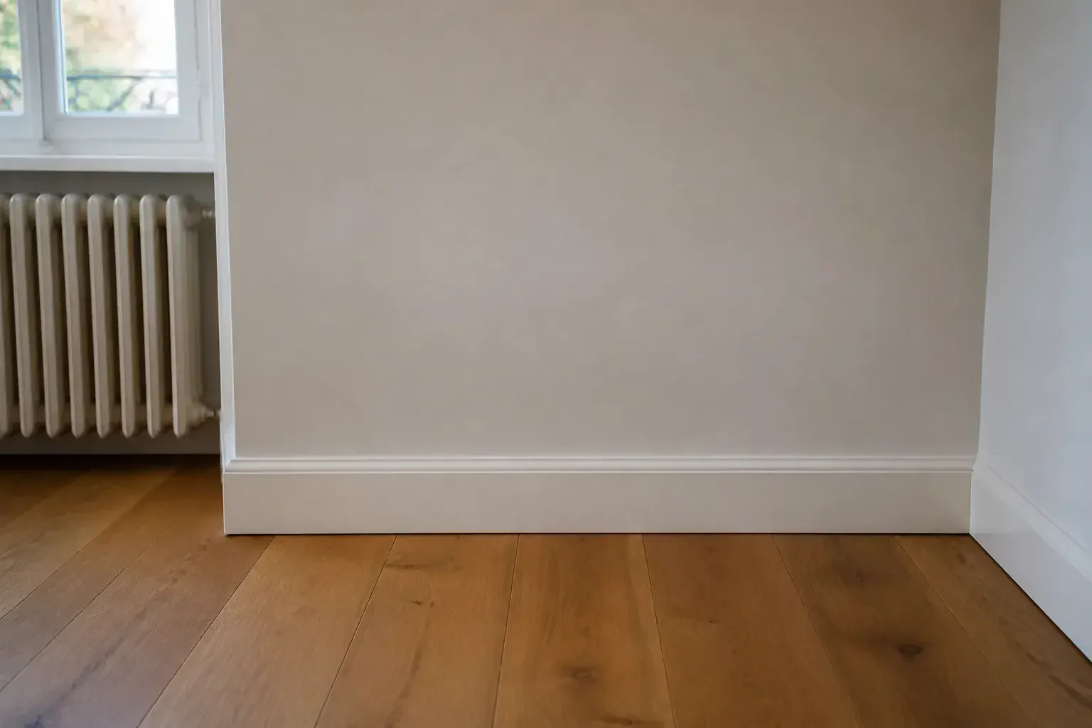 Mur réparé après recherche de fuite dans une maison lyonnaise.